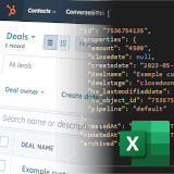 Case study illustration: HubSpot integration using Excel, VBA and JSON