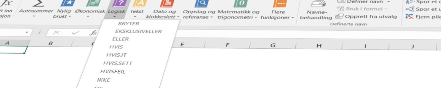 Excel funksjoner og formler