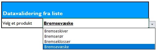 Nedtrekksmeny / Rullegardinmeny / Dropdownmeny