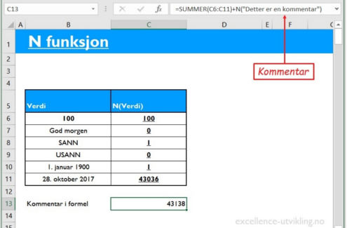 Excel N-funksjon thumbnail