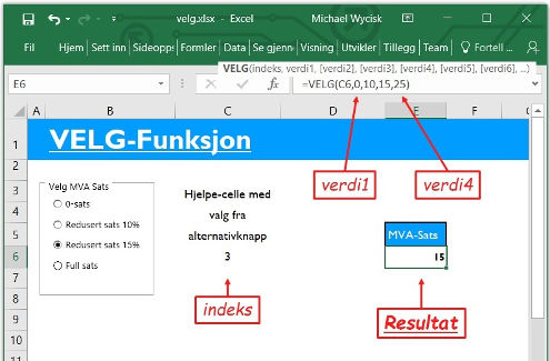 Excel funksjon velg thumbnail