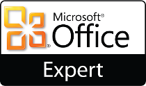 We are certified as MOS Excel Expert